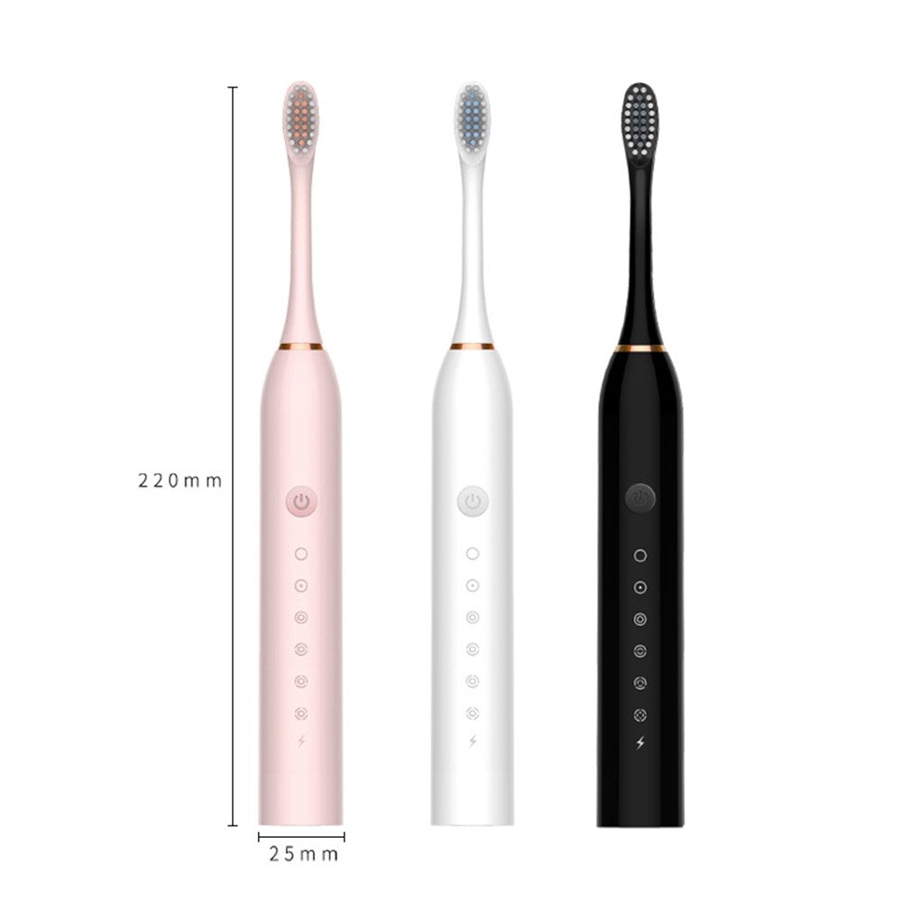 H02030 Electric Toothbrush Rechargeable Sonic Electronic Toothbrush with 8 Brush Heads 2 Mins 6 Modes Smart Timer, 42000VPM