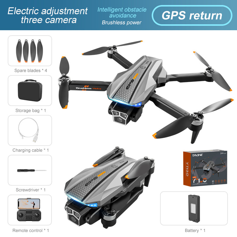 4K GPS Drone with Optical Flow and Obstacle Avoidance