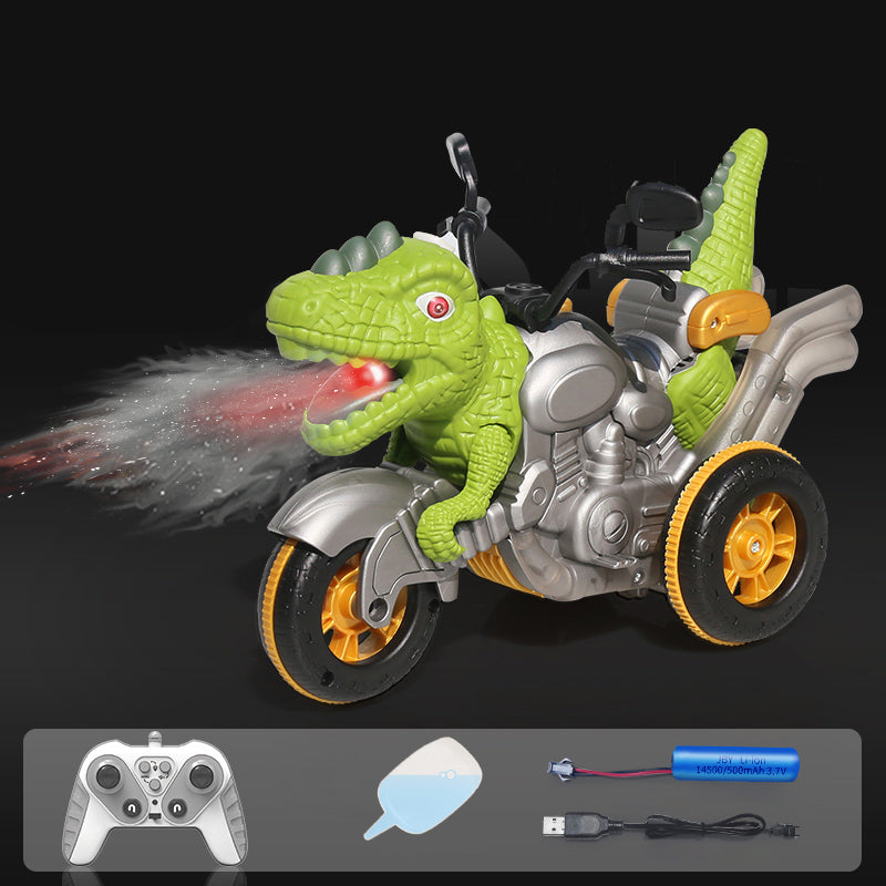 RC Dinosaur Motorcycle Toy with Lights & Sound