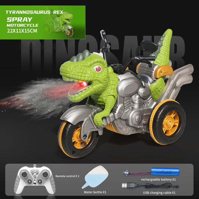 RC Dinosaur Motorcycle Toy with Lights & Sound