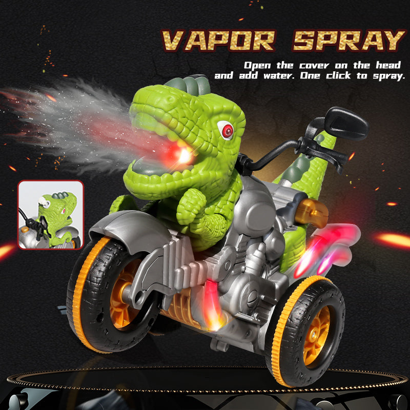 RC Dinosaur Motorcycle Toy with Lights & Sound