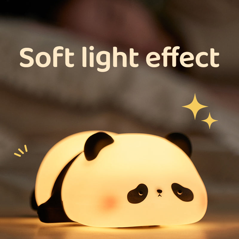 Cute Panda Silicone Touch Control Night Light for Kids