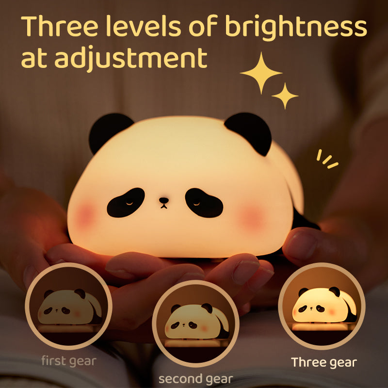 Cute Panda Silicone Touch Control Night Light for Kids