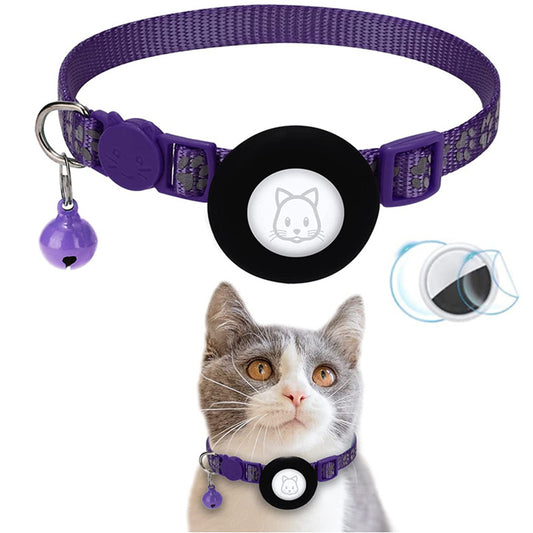 AirTag Case with Paw Pattern & Bell