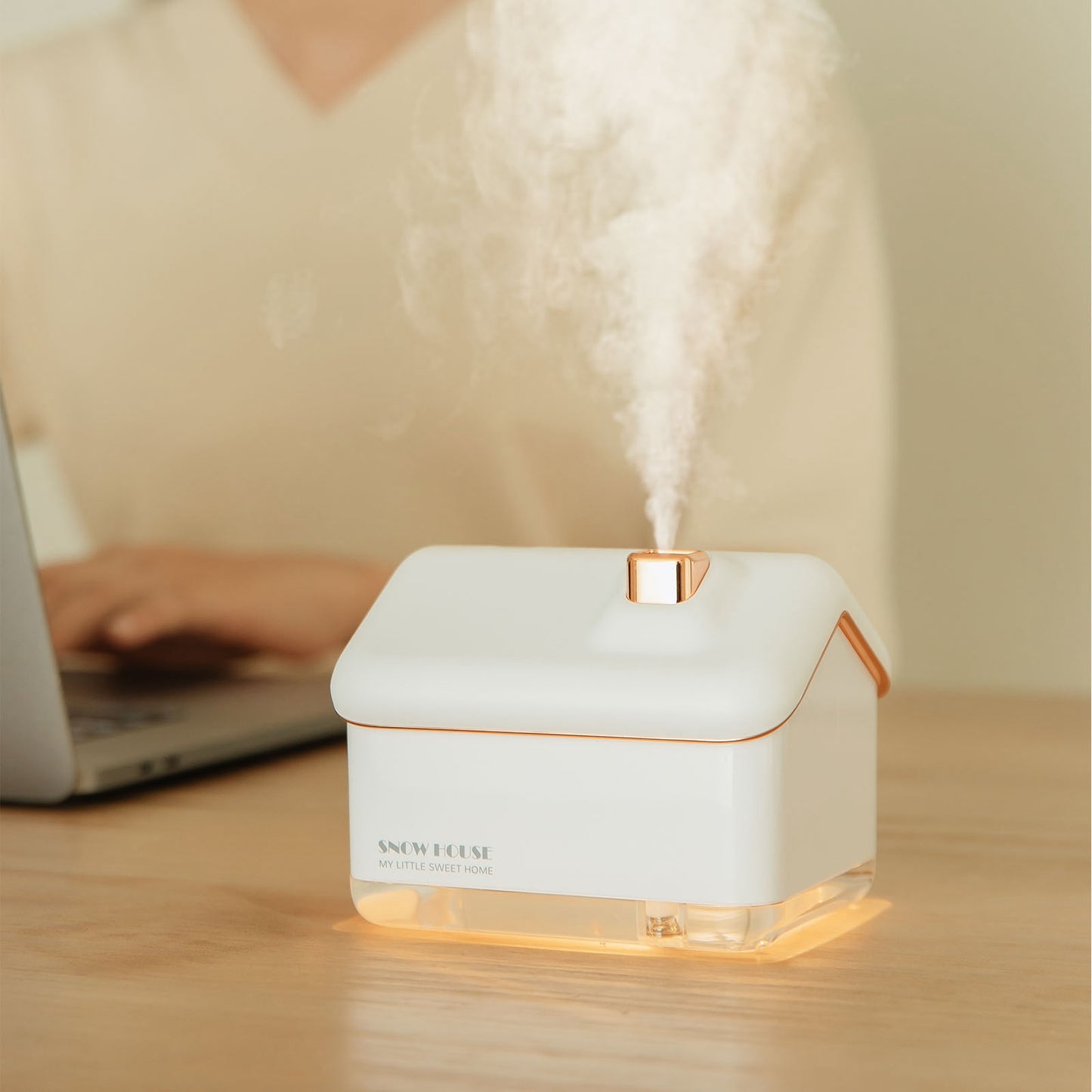 Mini Snow House USB Humidifier & Night Light