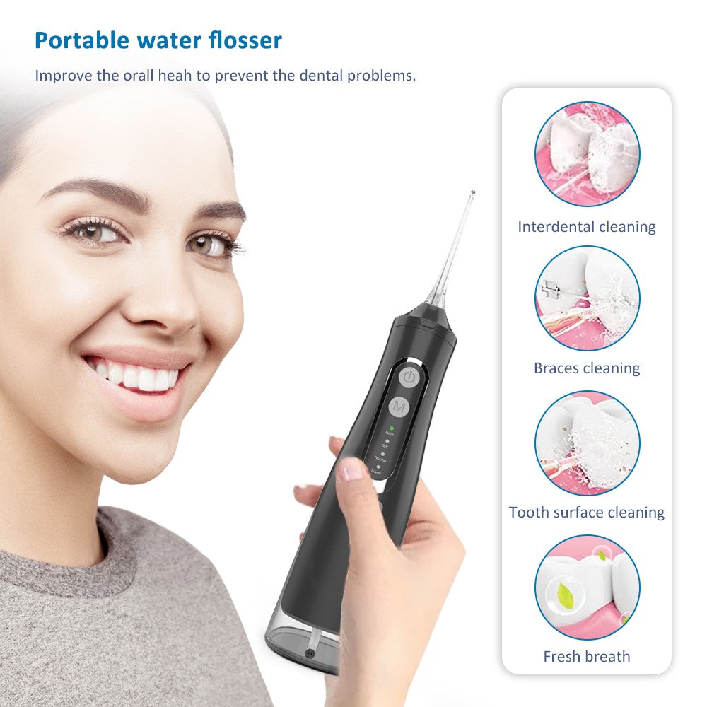 M209 310ml Cordless Water Flosser 4 Modes IPX7 Waterproof Dental Oral Irrigator Teeth Cleaner