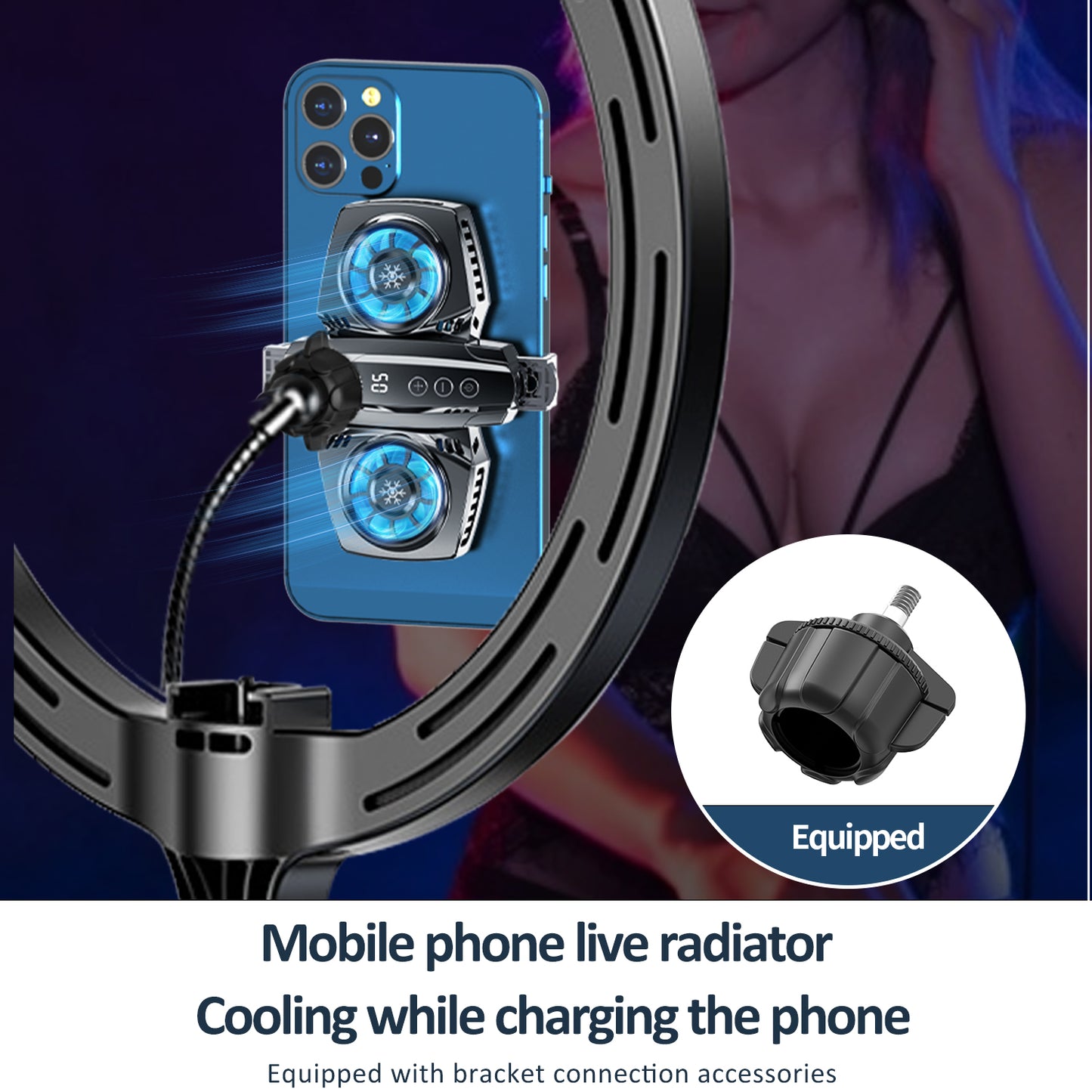 Dual-Core Cooling Fan for Smartphones