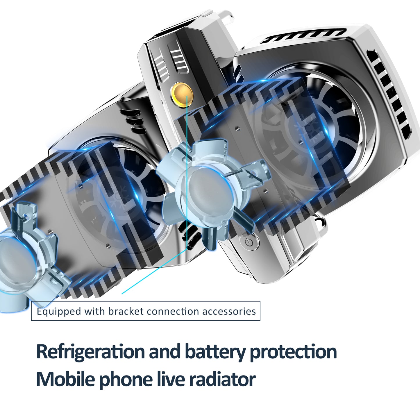 Dual-Core Cooling Fan for Smartphones