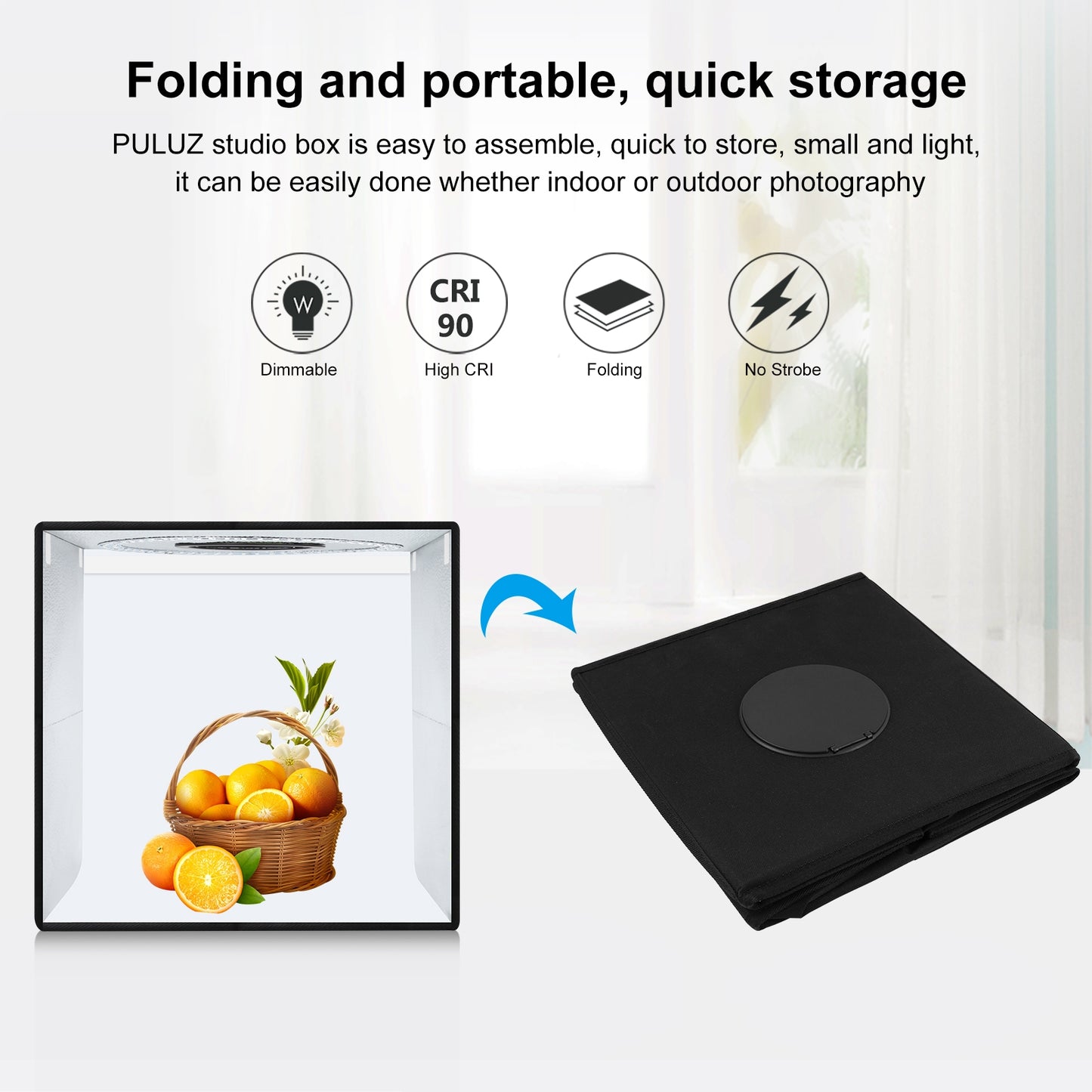 Photography Box with 6 Backdrops