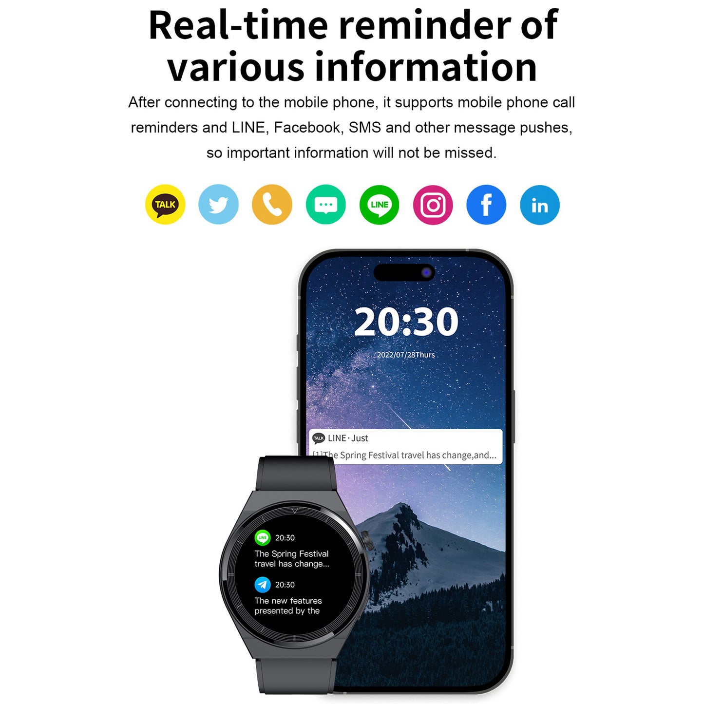 Bluetooth Calling Smart Watch - Waterproof with Health Monitoring