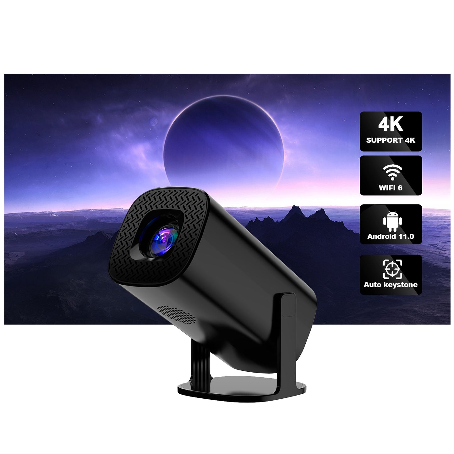 4K Mini Projector - Android 11