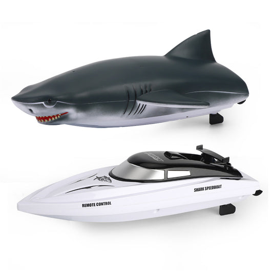 2-in-1 Stunt RC Shark Boat - Double Motor, Remote Control